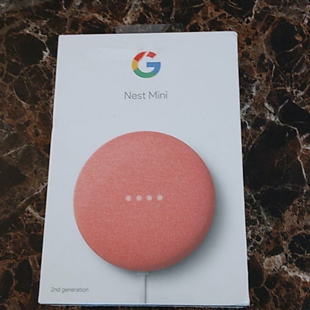 NIB Google Nest Mini 2nd gen in coral